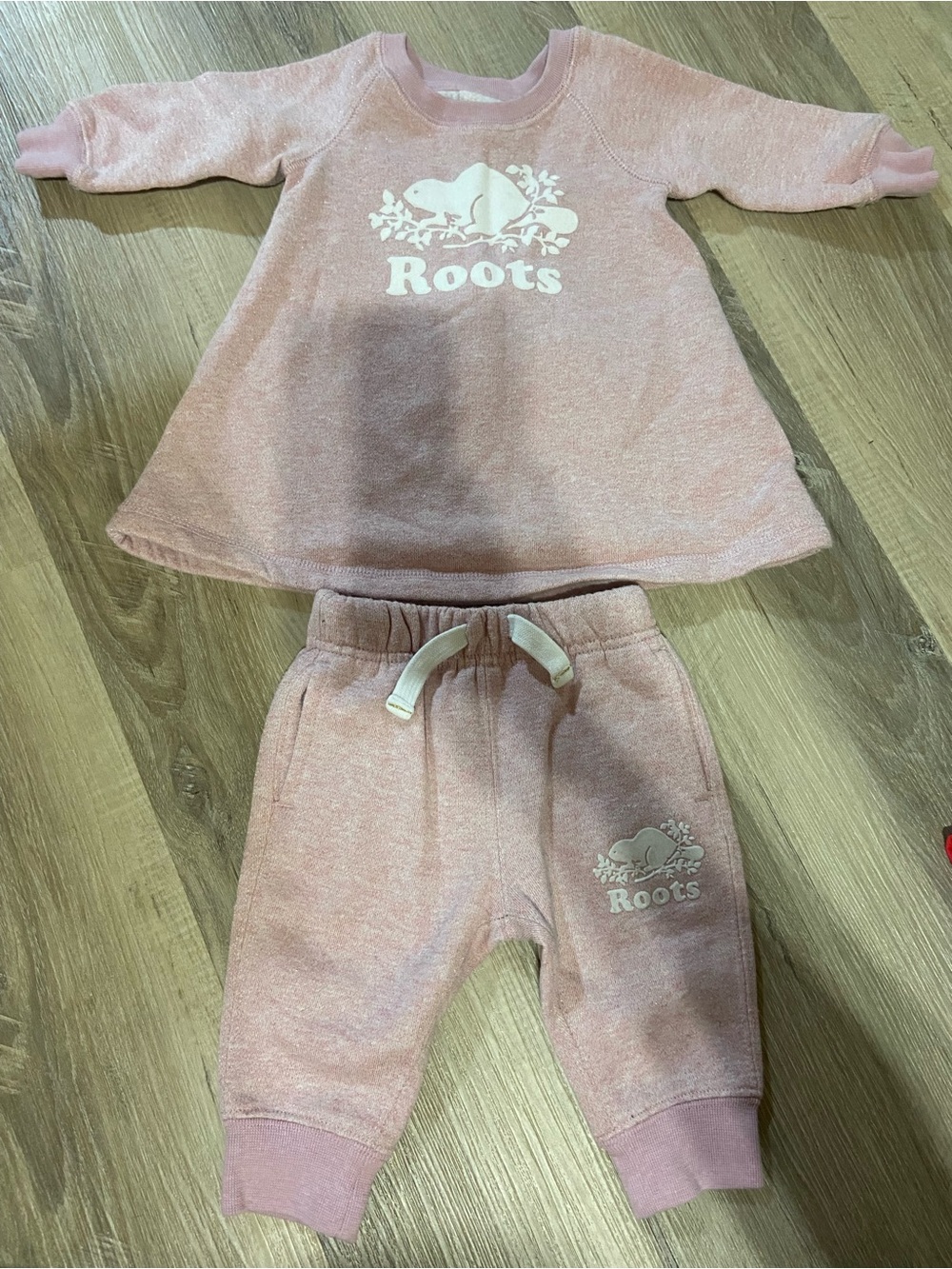 Roots Pink Toddler Sweatshirt & Joggers Set